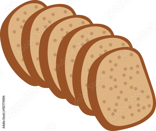 Sliced Loaf of Bread Illustration