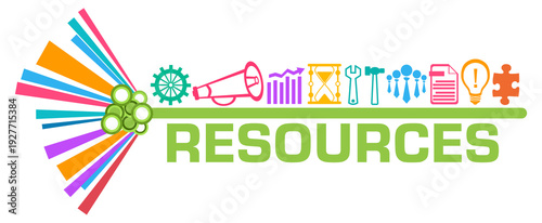 Resources Business Symbols Top Colorful Graphics Text 