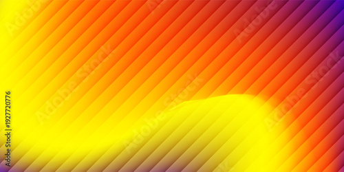 Orange purple ribbed abstract background overlap layer on dark space with reeded glass decoration. Modern graphic design element diagonal cutout style concept for web, flyer, card, or brochure cover