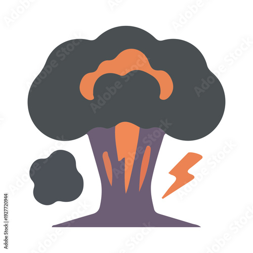 Volcano Eruption Icon