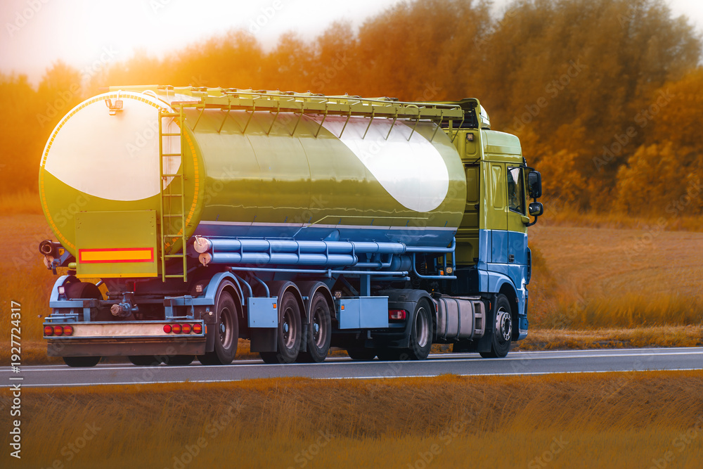 custom made wallpaper toronto digitalHeavy trucking lorry carrying petroleum on highway