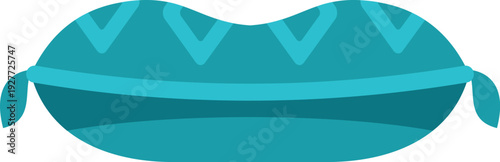 Teal soft bed pillow with a patterned surface providing comfort and relaxation