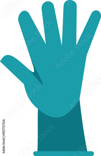 Blue nitrile glove illustrating hand protection for various tasks