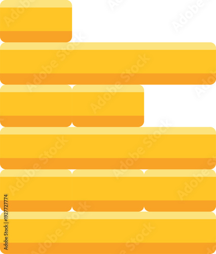 Gold bars stacked as a stylized icon representing investment and financial growth