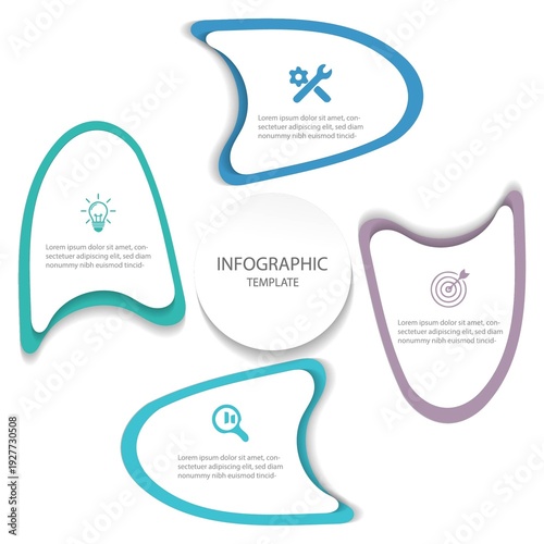 Business infographic template.  Can be used for workflow layout, diagram, annual report, web design . 