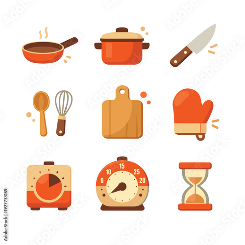 Cooking Tools Icon Set for Home Chefs