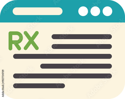 Digital browser window displaying an online prescription form for telehealth and pharmacy services