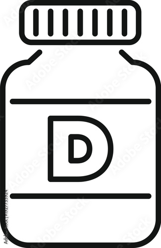 Vitamin d supplement bottle depicting essential nutrients for health and wellness