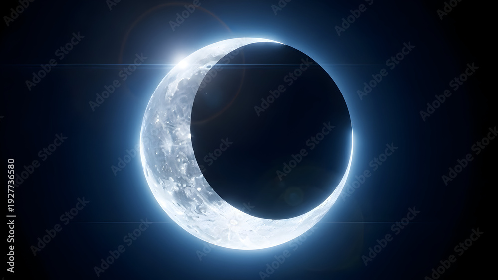 Obraz premium A stunning depiction of a solar eclipse with a glowing corona surrounding the moon