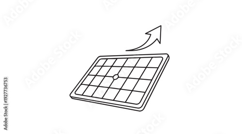 Square Grid Filter with Upward Arrow Icon Isolated on White Background