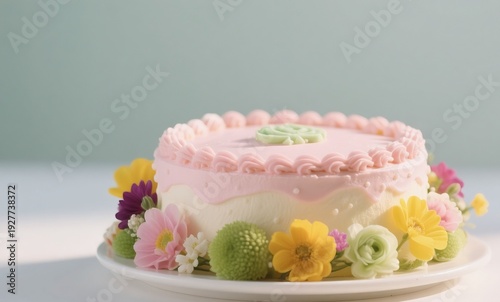 Soft Pastel Floral Buttercream Cake for Easter, Baby Shower or Spring Celebration