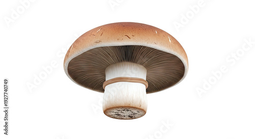 Portobello mushroom, underside view