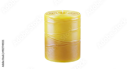 Yellow Scroll Candle