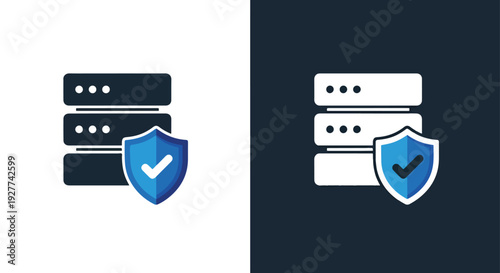 Security shield icon set flat design vector illustrationBlue icon set - Modern style icon - Vector icon set - Glyph and solid icon set - Icon vector - Flat Design Icon - line icon set