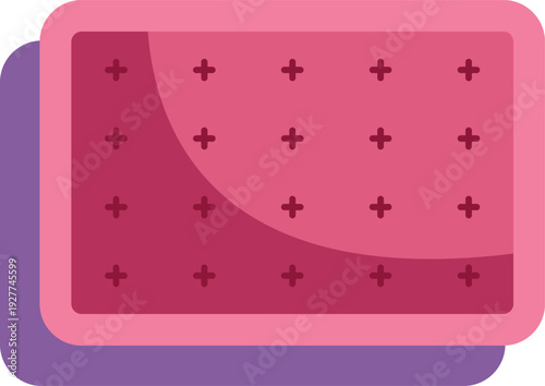 Pink mattress icon with comfortable sleep concept