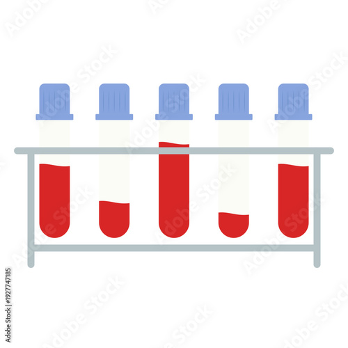 Blood Test Tubes Rack Icon