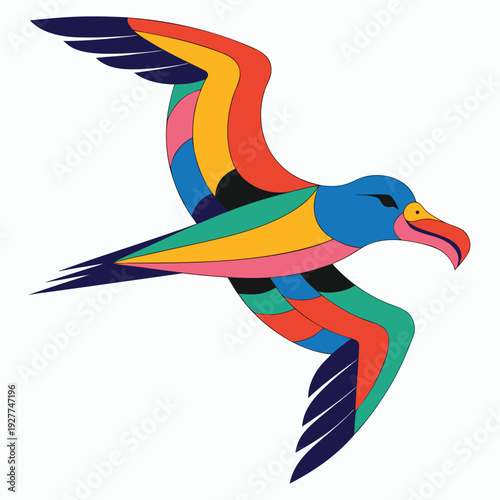 Mighty Albatross Vector Illustration – Cartoon Minimalist Design