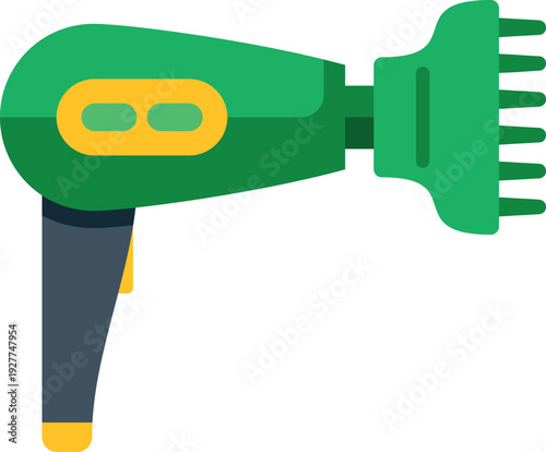 Hair dryer with a comb diffuser accessory for professional or home hair care