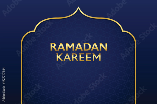 blue gradient Islamic background arabic pattern gold arch decoration eid al fitr ramadan kareem eid mubarak illustration
