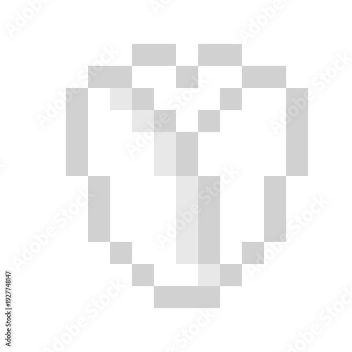 White Rose Flower Pixel Art