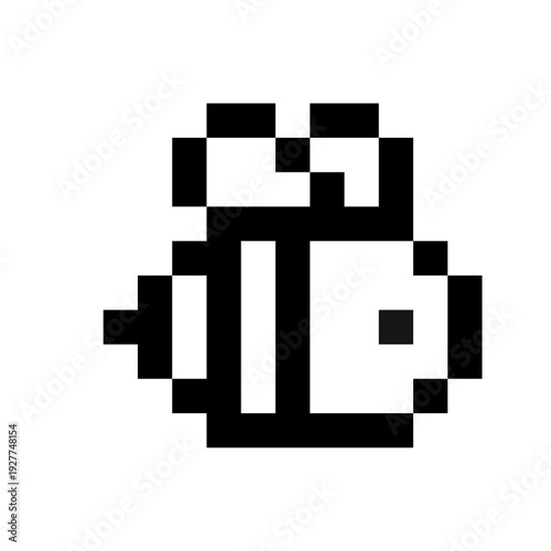 Pixelated Bee Pixel Art