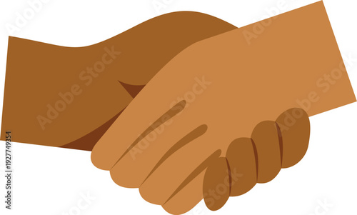 Two hands with varying skin tones shaking, symbolizing agreement, partnership, and trust