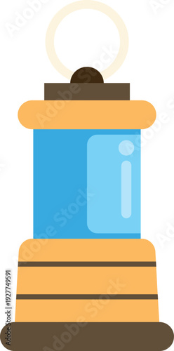 Camping lantern icon illuminating the darkness for outdoor activities