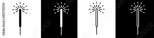 Festive Sparkler Icon Graphic for Celebration and Holiday Events on Dark Background