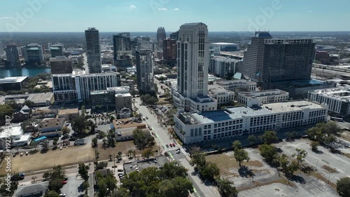 Wallpaper Mural Beautiful drone clip on a sunny afternoon in downtown Orlando, FL Torontodigital.ca