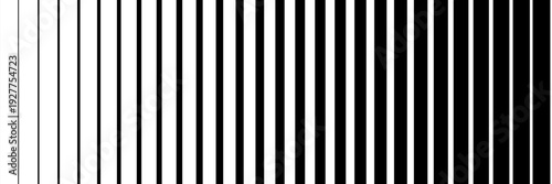 Halftone gradient lines pattern. Faded halftone black lines. Faded gradient background. Horizontal abstract geometric texture with parallel lines.