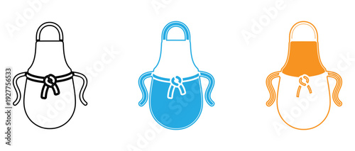 Three stylized illustrations of water jugs with distinct designs and colors isolated on transparent background, Vector