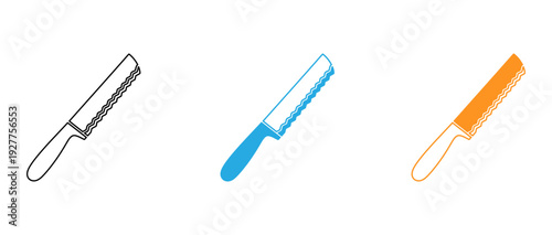 Three types of nail care tools displayed side by side for comparison isolated on transparent background, Vector
