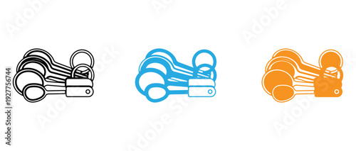 Three stylized icons representing different types of footwear and a shoe rack isolated on transparent background, Vector