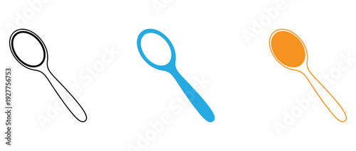 Three distinct icons representing magnifying glass and microscope tools with a pill. isolated on transparent background, Vector