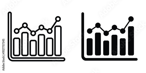 Stats icon set different style collection for web Ui. EPS10
