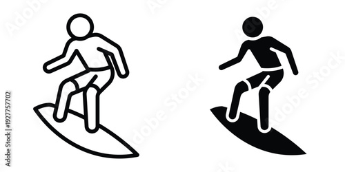 Surfing icon set different style collection for web Ui. EPS10