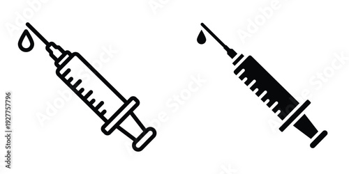 Syringe icon set different style collection for web Ui. EPS10