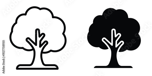 Tree free icon set different style collection for web Ui. EPS10