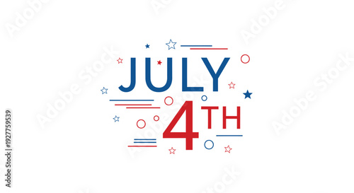July 4th celebration vector graphic