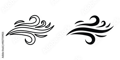 Wind icon set different style collection for web Ui. EPS10