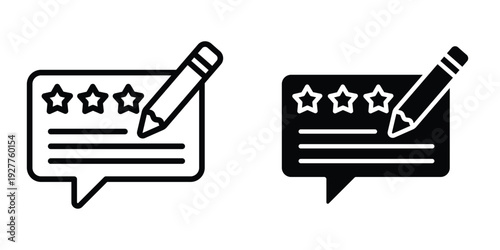 Writing feedback icon set different style collection for web Ui. EPS10