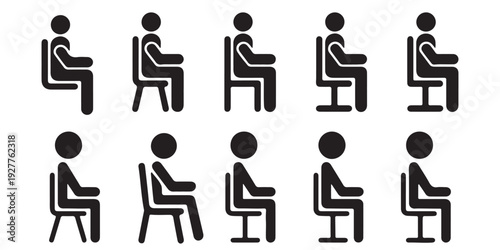 Serene stick figure performing yoga poses, embodying balance and mindfulness, promoting wellness and calm, vector art.