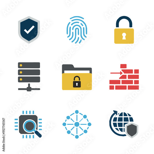 Cybersecurity Protection Symbols