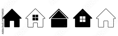 Collection of home symbols for real estate objects