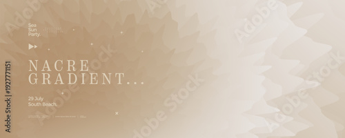 Background beige nacre and gradient cream pastel with white champagne nude. Wave blur blush and tan color luxury with minimal neutral abstract.