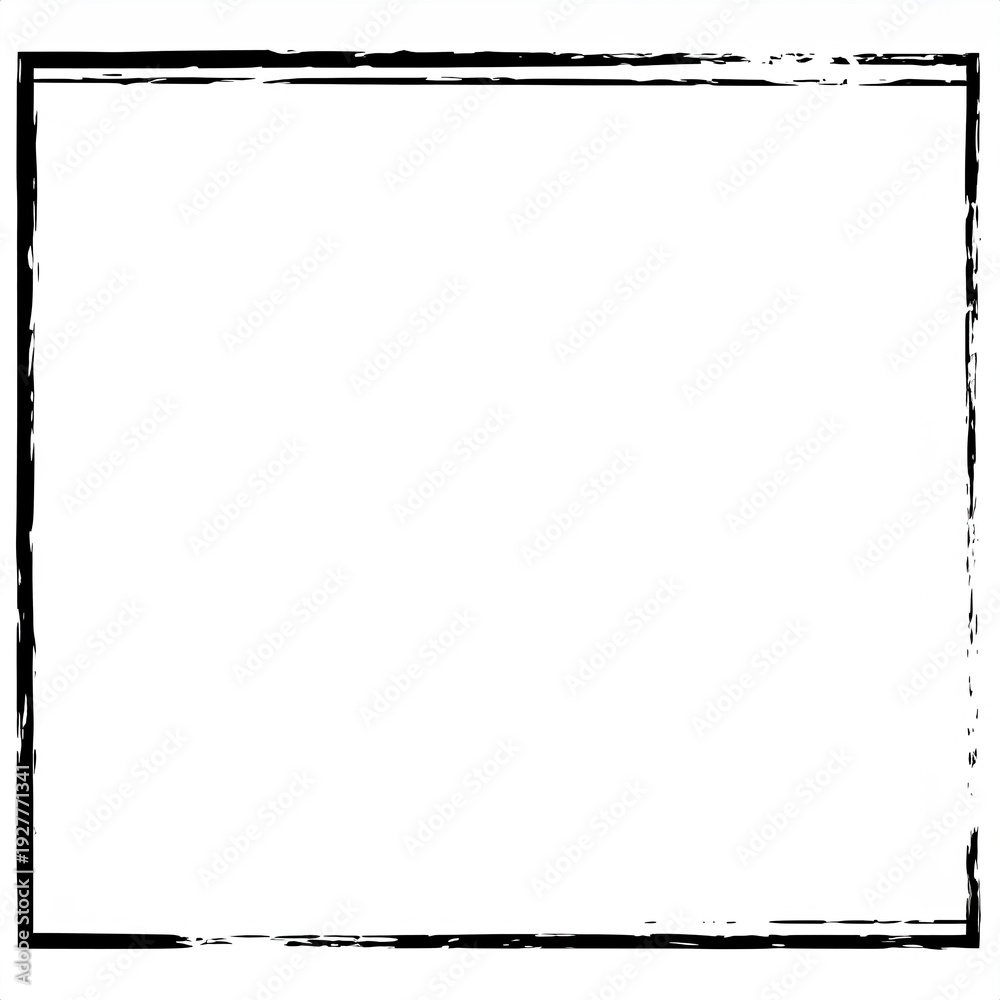 Obraz premium Simple black framed white square