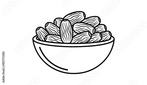 A bowl of almonds, healthy snack option