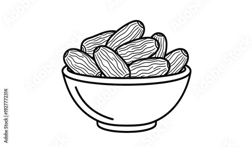 A bowl filled with almonds on a plain surface for healthy snacking