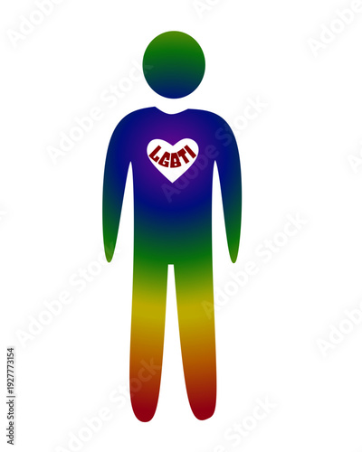 Símbolo persona corazón LGBTI.