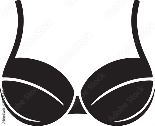 Bra icon logo. Vector illustration. Vintage label design